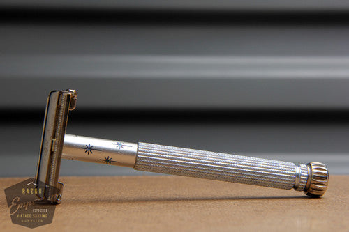 Gillette 1965 Blue Star Lady Gillette DE Safety Razor - K4