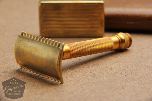 Gillette 1920's Ball End Old Type Style Razor in Original Case