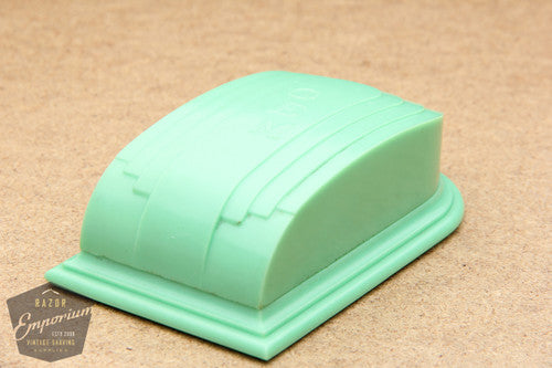 Gem 1930's Micromatic Single Edge Razor in Art Deco Case - Green