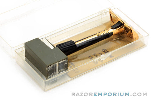 1950's Gem Push Button Single Edge Safety Razor Set