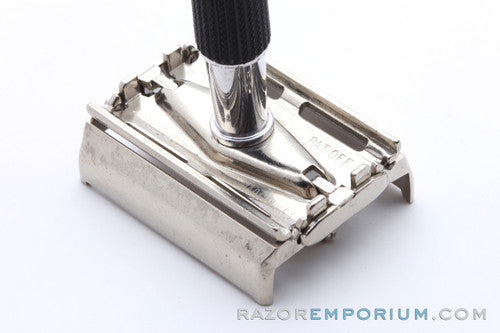 1970 P3 Gillette Black Handle Super Speed DE Safety Razor | Facotry Nickel Revamp