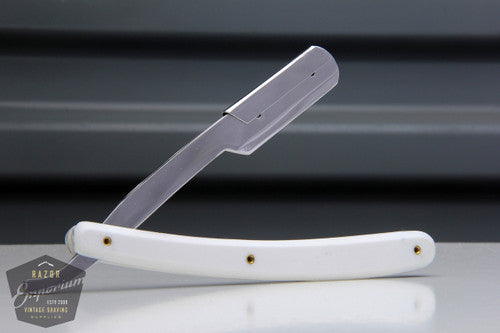 Starter Shave Shavette/Straight Razor White Handle