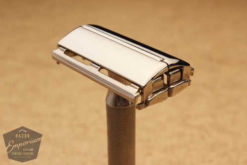 Gillette 1940s Notched DE Super Speed Safety Razor * Nickel REVAMPED