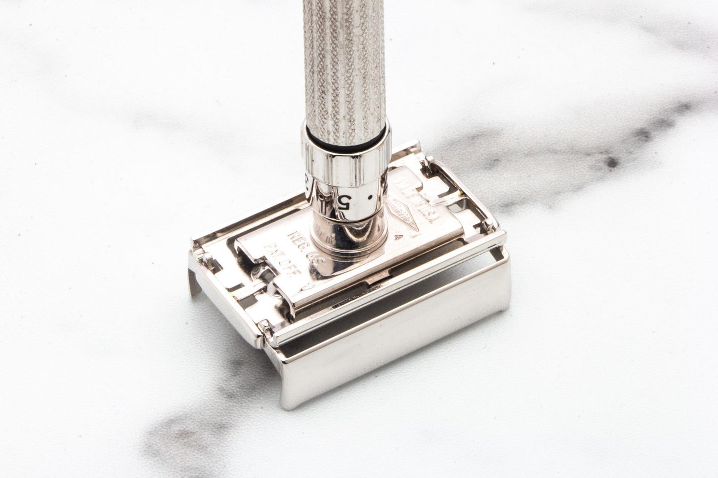 1960 F4 Gillette Rhodium Fatboy Adjustable Double Edge Safety Razor | Original Condition