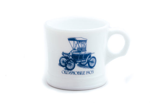 Surrey Milk Glass Shaving Mug - Oldsmobile 1903
