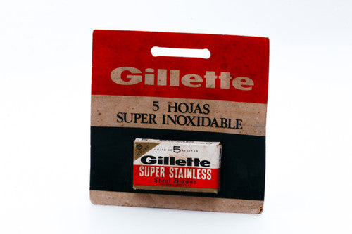NOS - Gillette Super Stainless - Made in Argentina - Double Edge Razor Blades
