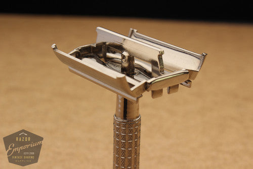 Gillette 1957 C3 Flair Tip Super Speed Safety Razor * Nickel REVAMPED