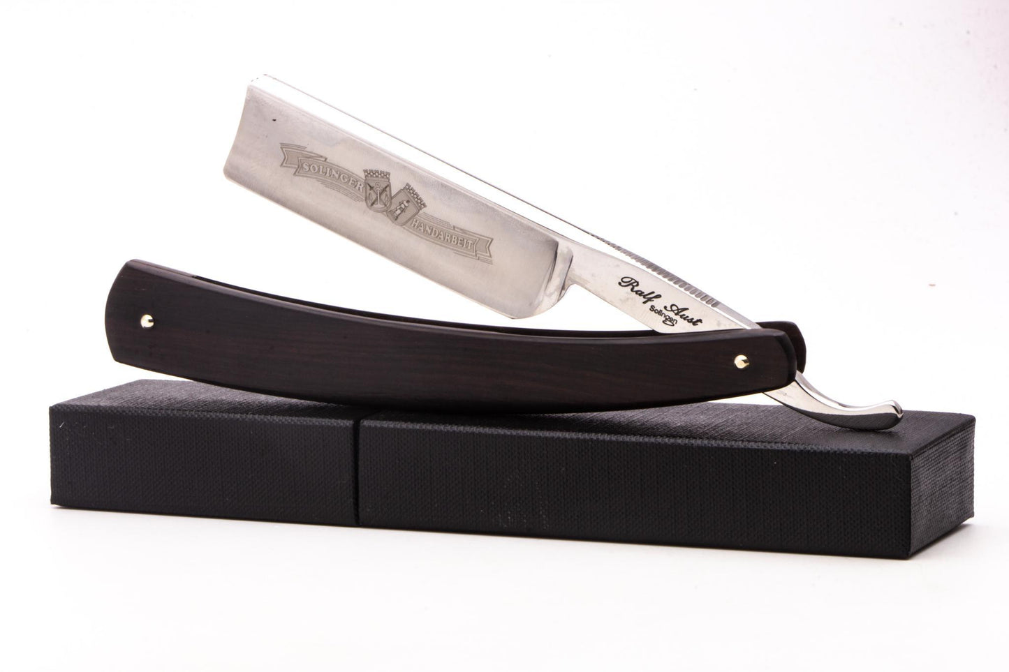 7/8" Ralf Aust American Tip Straight Razor | African Blackwood Scales