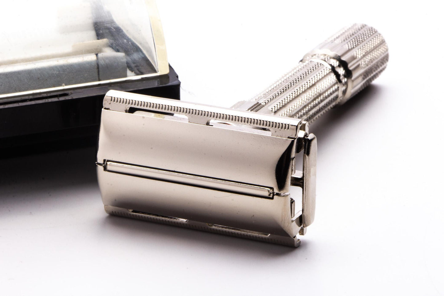 1959 E4 Gillette Fatboy Adjustable Double Edge Razor Set | Original Condition