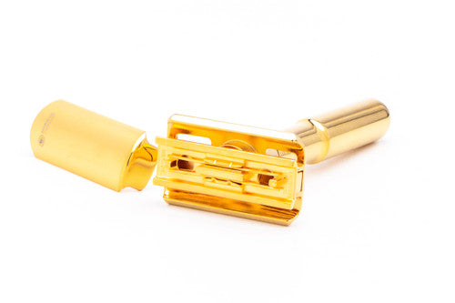 Merkur Futur Gold Adjustable DE Safety Razor with Snap Closure