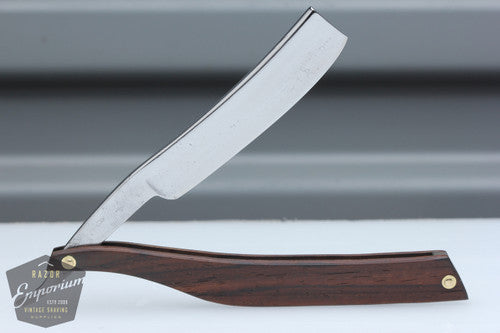5/8" W. Taylor Straight Razor w/ Brown Wooden Scales Wedge | England