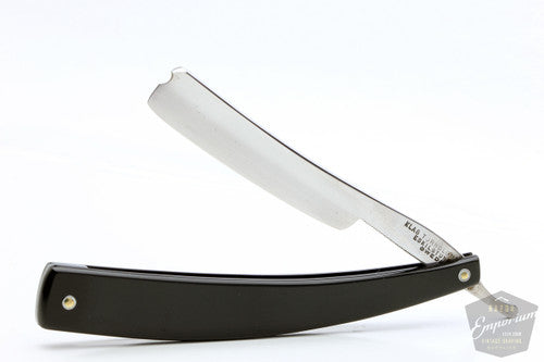 9/16'' Klas Tornblom Faux Frameback Black Chopper Acrylic Straight Razor