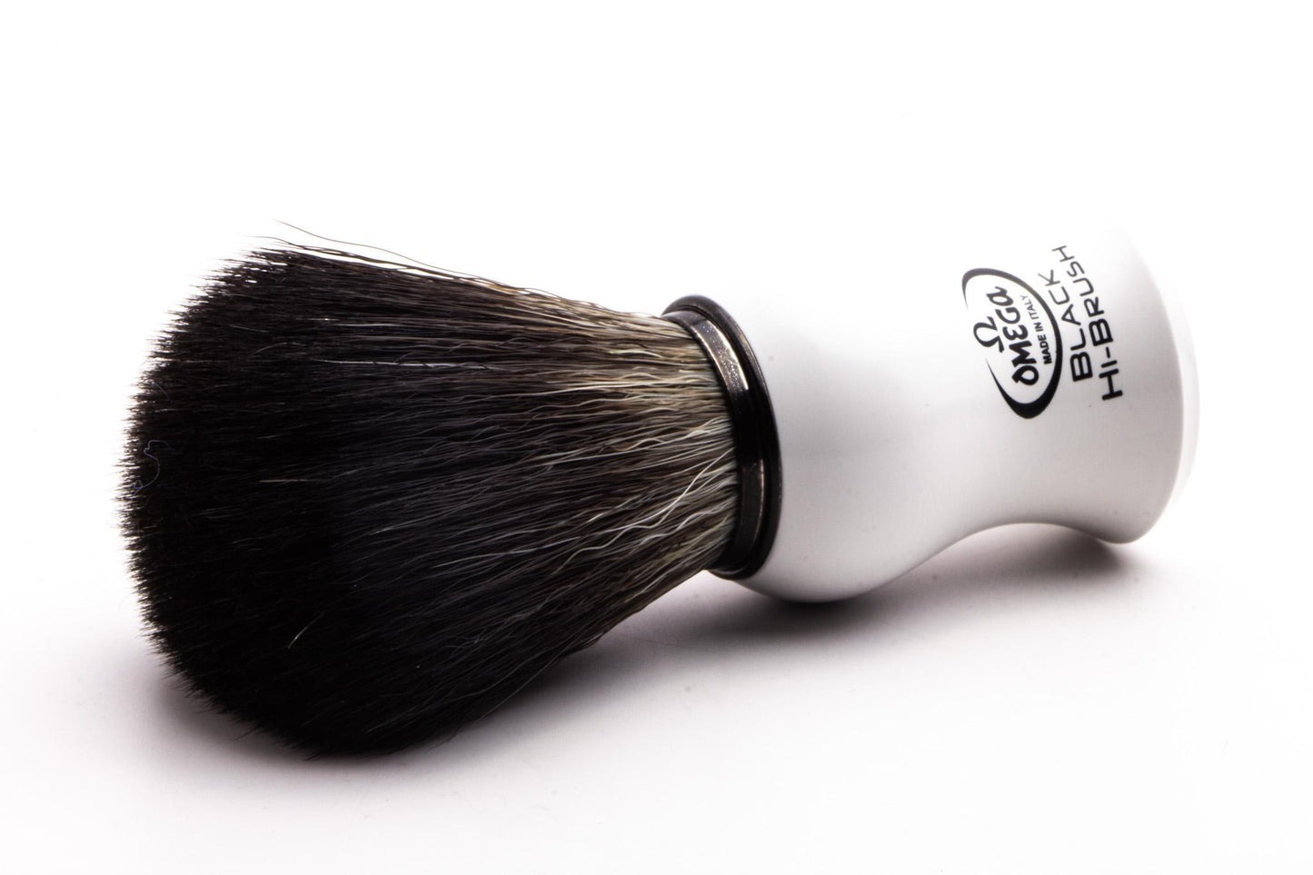 Omega | BLACK Hi-Brush Fiber Shaving Brush
