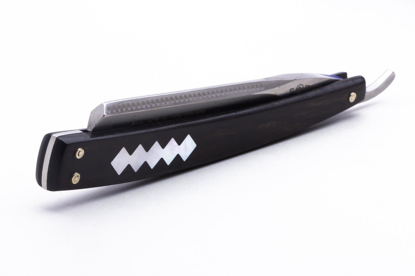 6/8" Dovo Solingen "Carre" Ebony Wood Handle Straight Razor