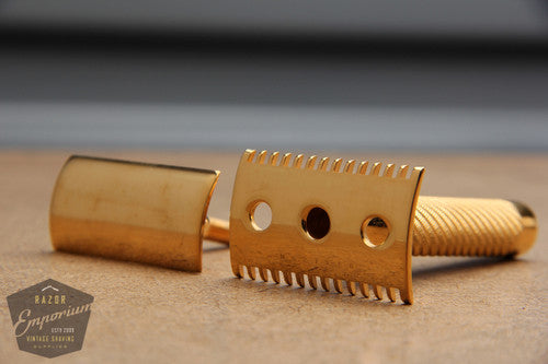 Gillette 1921 Bulldog Old Style * 24K Gold REVAMP