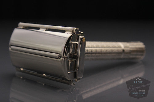 Gillette 1957 Flair Tip Super Speed Safety Razor * Nickel REVAMPED