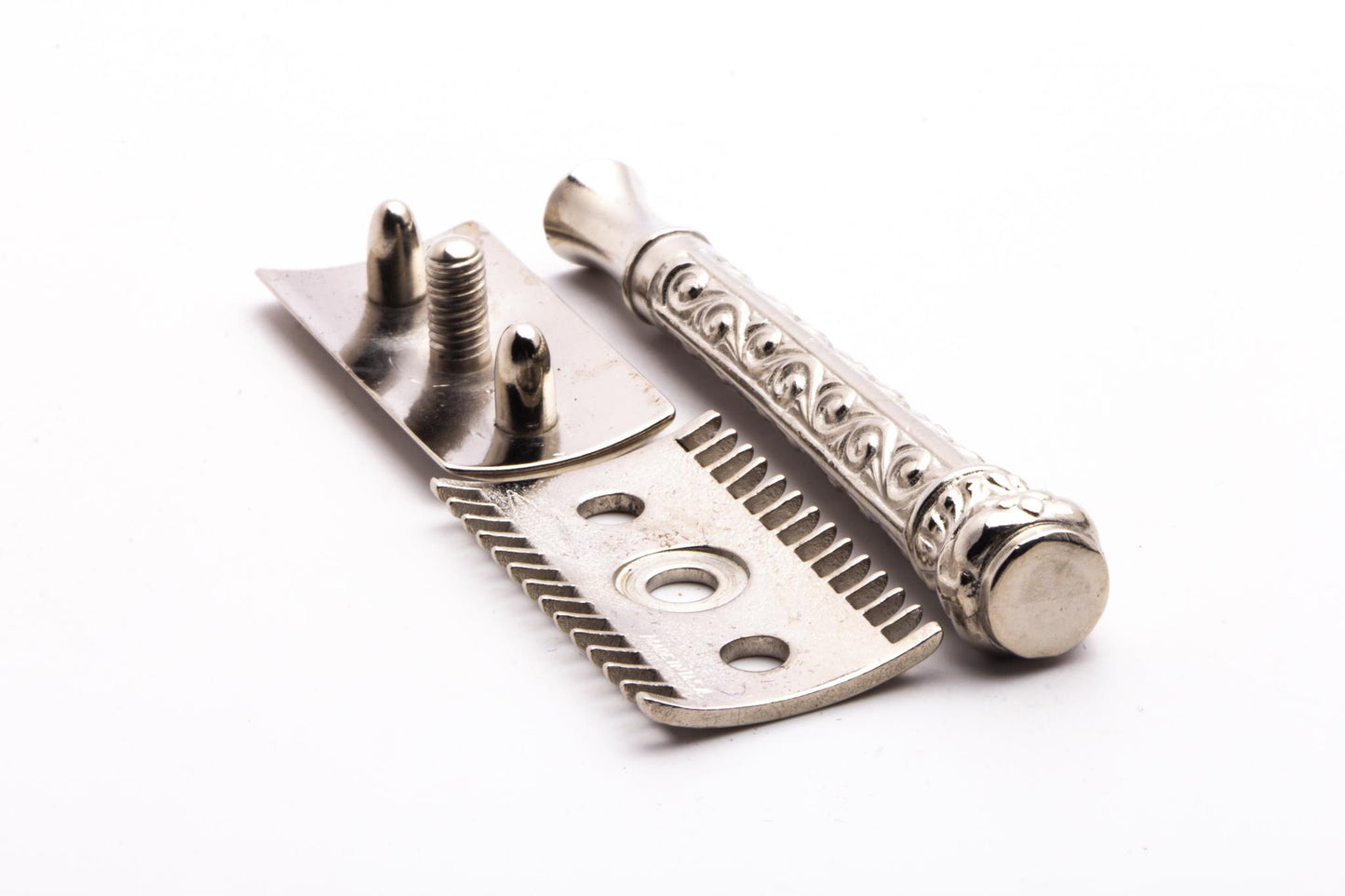 1909 Gillette ABC Pocket Edition Empire Double Edge Safety Razor Set | Factory Nickel Revamp
