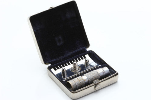 Hoffritz 1960s Travel Open Comb DE Safety Razor