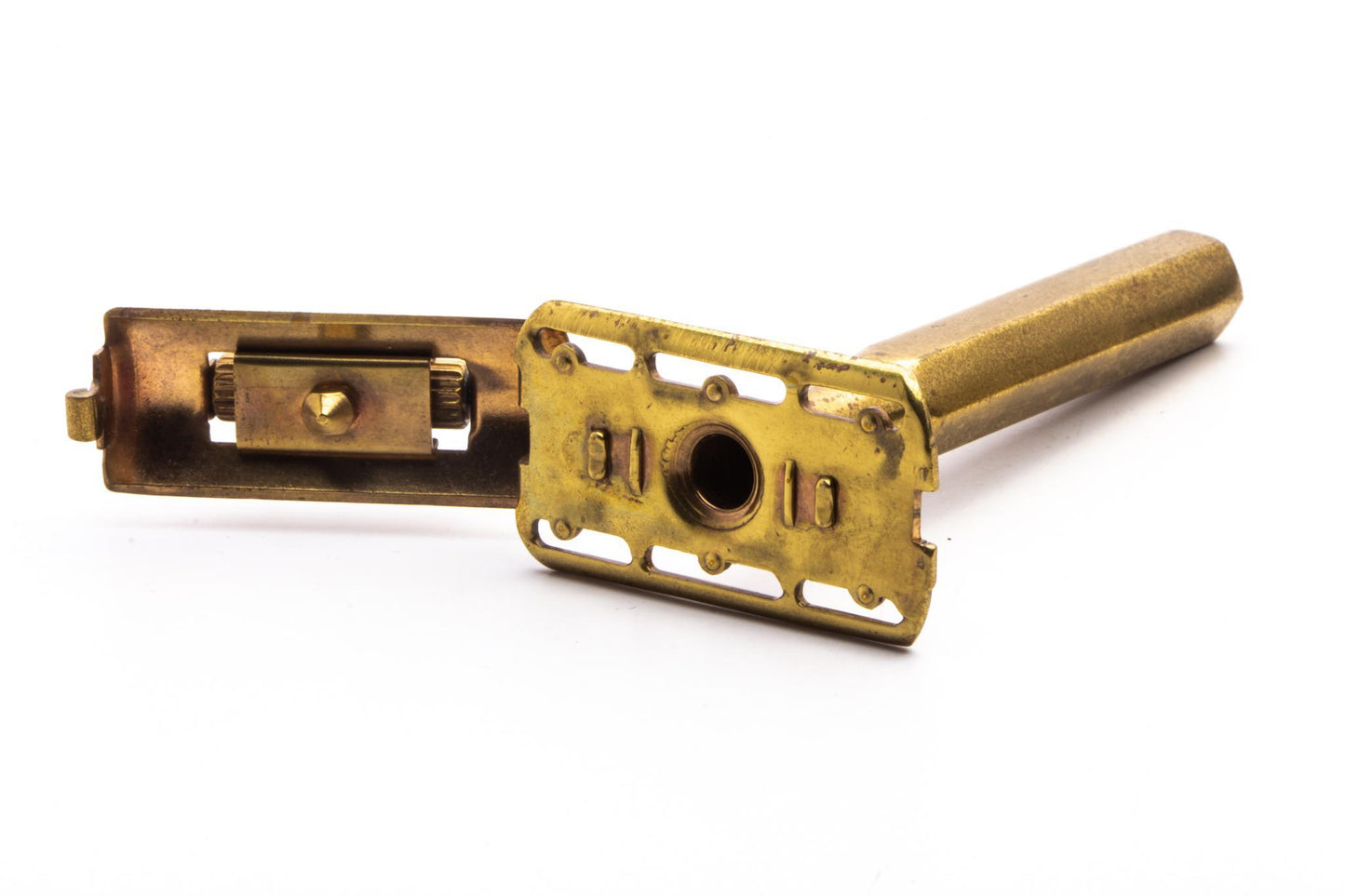 1930s King Oscillator Gold Double Edge Safety Razor Set | Original Condition