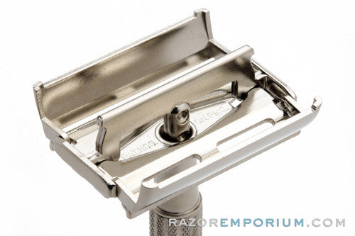 1958 D1 Gillette Flare Tip Super Speed Safety Razor | Factory Nickel Revamp