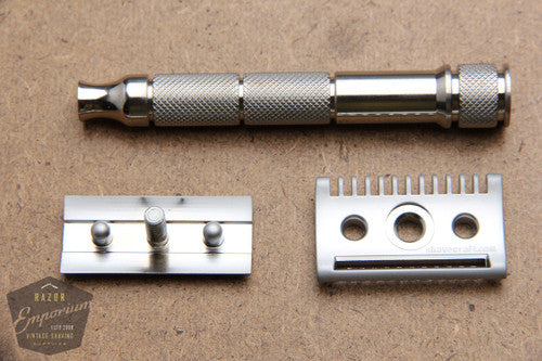 iKon Shavecraft Long Handled Stainless DE Safety Razor