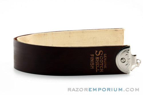 Suntorback Adrian Mich Genuine Scotch Shell Cordovan Straight Razor Strop & Canvas