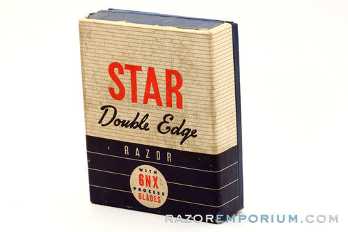 Star Double Edge Safety Razor Model 100 USA in Cardboard Box w/ Blades & Instructions
