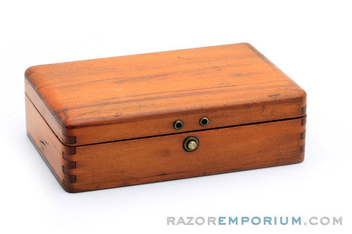 1920 Gillette Big Fellow Double Edge Safety Razor Set in Wood Box - Excellent