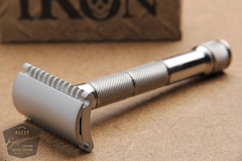 iKon Shavecraft Long Handled Stainless DE Safety Razor