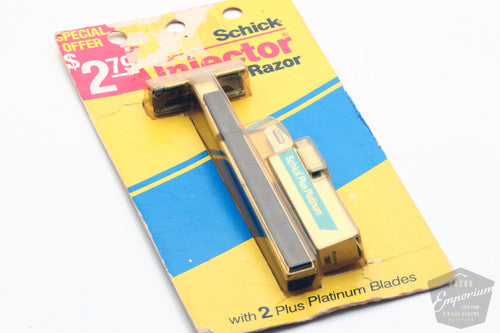 Schick 1980's NOS Injector Razor w Black Handle