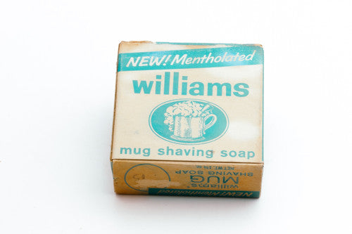 Williams Mug Aqua Velva Mentholated Shaving Soap with Original Packaging