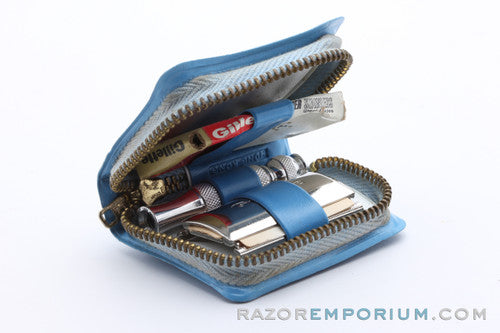 Gillette 1967 Tech Travel DE Safety Razor Marcas Regs Set