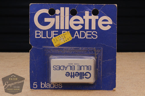 Gillette Blue 80's Double Edge (5) - New Old Stock (NOS) Razor Blades