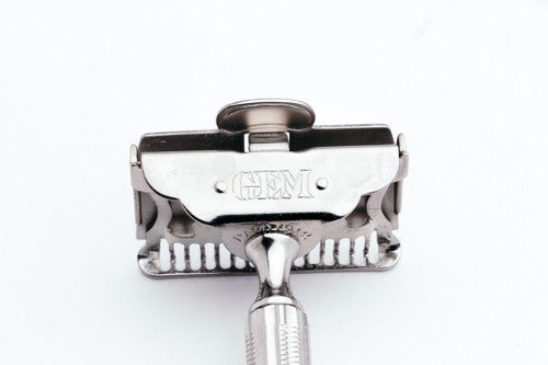 1920's Gem 1912 Style Single Edge Safety Razor | Factory Nickel Revamp