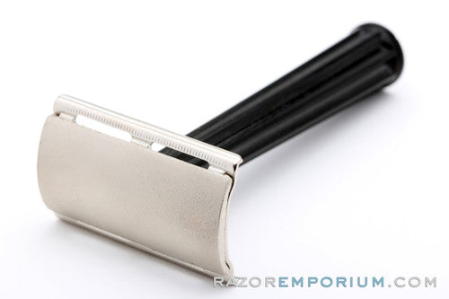 1947 Gillette WWII Era Bakelite Handle Tech DE Razor Satin Nickel Revamp