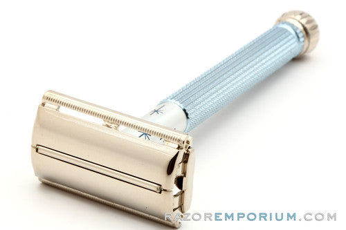 1965 K4 Gillette Blue Star Lady Gillette DE Safety Razor Set