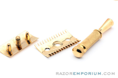 1920 Gillette Milady Decollete DE Safety Razor in White Case