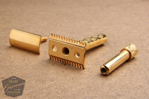Gillette 1921 New Improved Standard DE Safety Razor * Revamped - 24K Gold