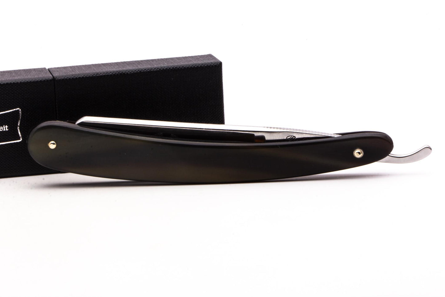 5/8" Ralf Aust Square Point Straight Razor | Horn Scales