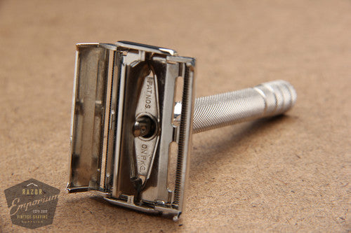Gillette 1950's Notched Original Super Speed (DE) Safety Razor- * Revamped- Nickel
