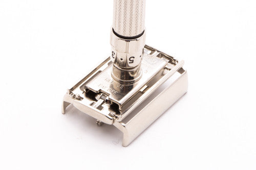 1961 G3 Gillette Fatboy Adjustable Double Edge TTO Safety Razor | Factory Nickel Revamp