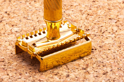 1930's Gillette Aristocrat Deluxe Double Edge Razor Set | 24K Gold Revamp