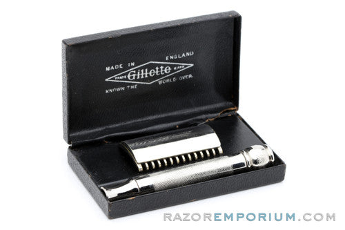 1920's Gillette Ball End Old Type DE Safety Razor Set | Made in England