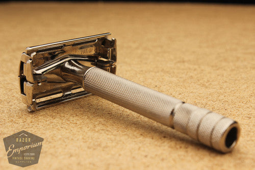 Gillette 1940s Notched DE Super Speed Safety Razor * Nickel REVAMPED