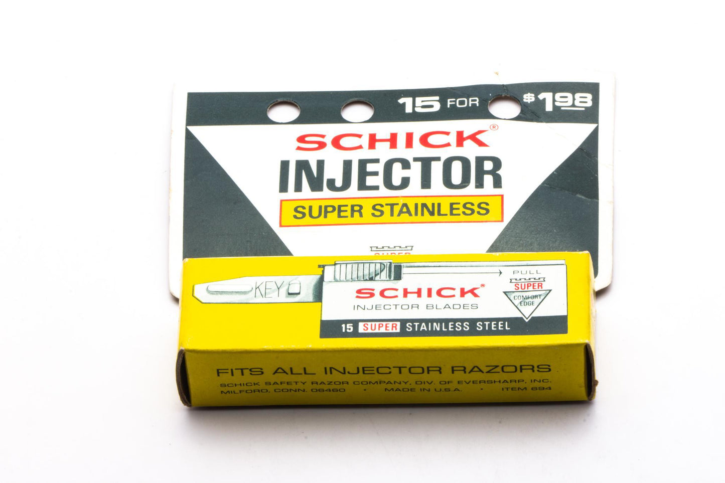 Schick Injector Super Stainless 15 | New Old Stock (NOS) Comfort Edge Razor Blades