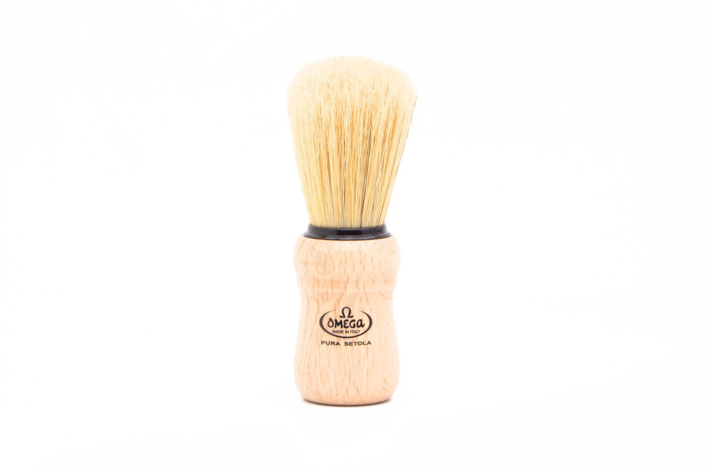 Omega 10005 Beech Wood Handle Boar Shaving Brush