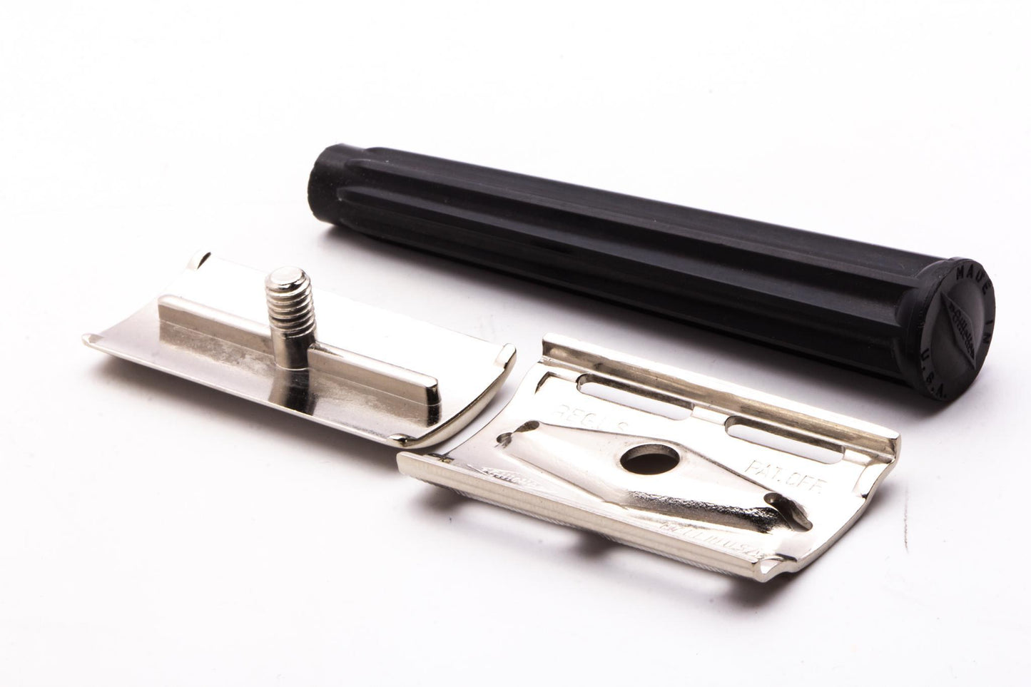 1950's Gillette Ball End Tech Safety Razor w/ Black Bakelite Handle | Original Condition