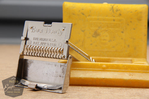 Ever-Ready 1912 Style Single Edge Safety Razor in Yellow Bakelite Snap Case