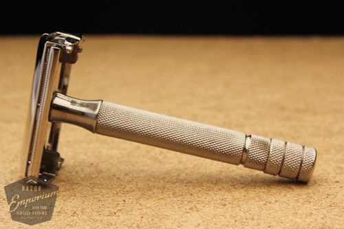 Gillette 1940s Notched DE Super Speed Safety Razor * Nickel REVAMPED