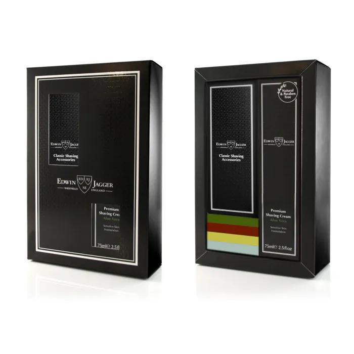 Edwin Jagger DE87 Imitation Ivory Razor And Cream Gift Set (Aloe Vera)